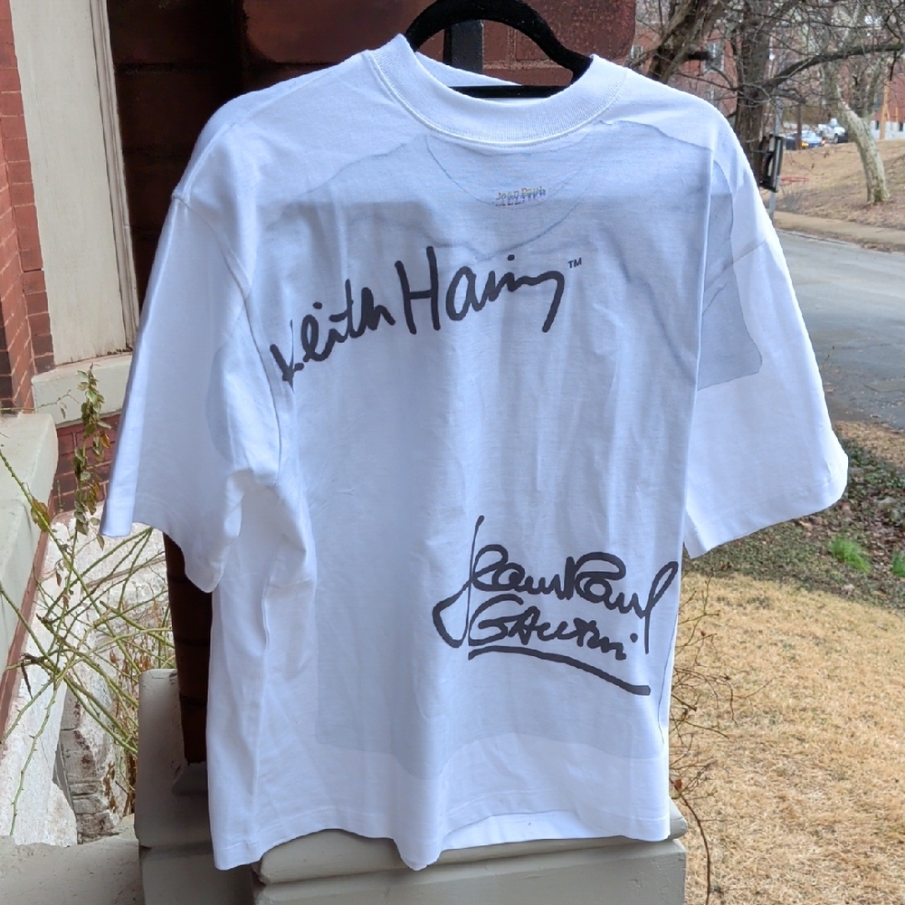 RARE Nwt Jean Paul Gaultier White T-Shirt with Signature Detail
